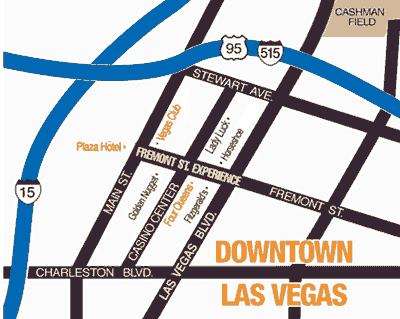 [ Printable map of Downtown Las Vegas ] 